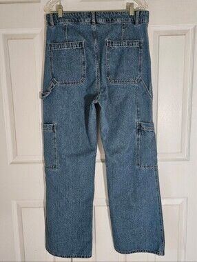 H&M Hi-rise Wide Leg Cargo Jeans